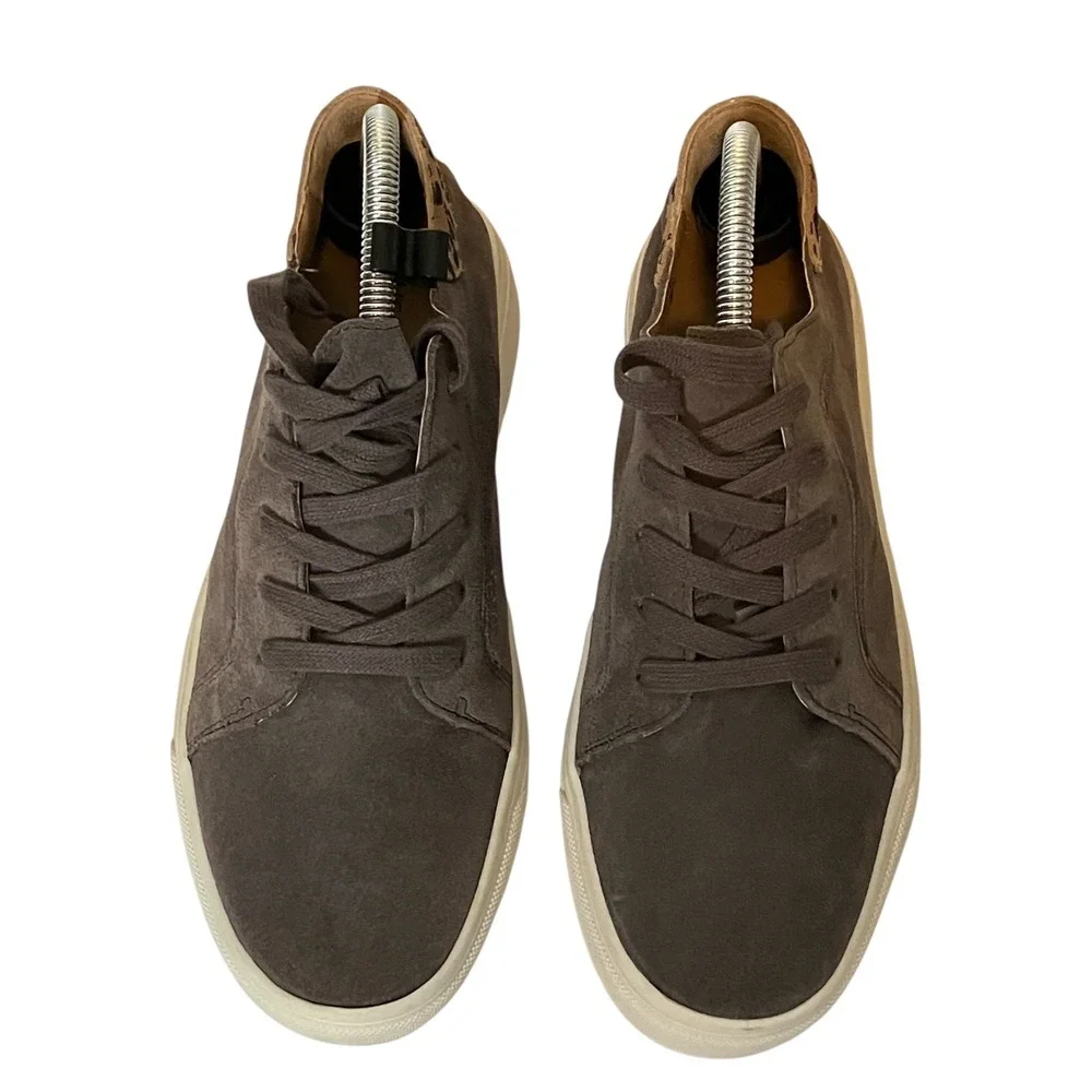 Lucky Brand Loucia Women Brown Suede Leopard Print Lace‎ Up Fashion Sneakers 8M